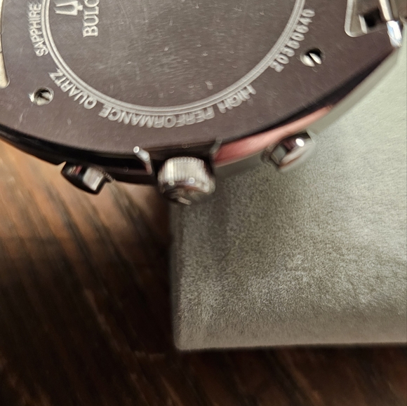 Men's Bulova 96A185 curved watch with blue dial. - Picture 7 of 8